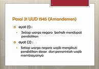 Pasal 31 Ayat 2 Undang Undang Berisi Tentang Kewajiban Untuk